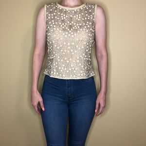 Vintage Papell Boutique beaded top